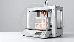Advanced 3D Printer Creating an Architectural Model