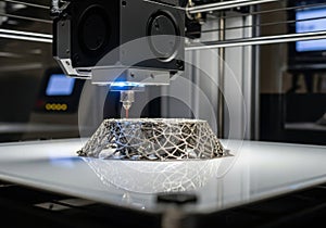 Advanced 3d printer creating complex lattice structure