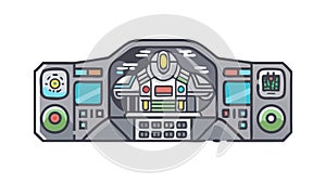 Advanced Dashboard: Futuristic Control Panel, vector design Generative AI