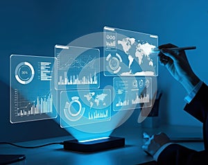 Advanced data analysis and visualization on interactive digital display