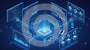 Advanced data analytics and networked processing in a futuristic interface