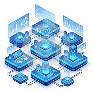 Advanced data analytics and visualization platform with multiple interconnected modules and devices