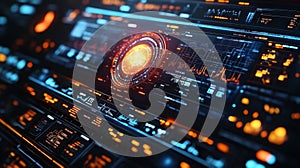 Advanced data processing interface with dynamic graphs and metrics