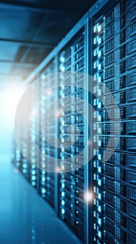 Advanced Data Server Rack in Modern Technology Environment