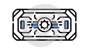 Advanced data server: secure digital storage and network infrastructure, vector design Generative AI