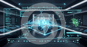 Advanced data visualization interface with global network