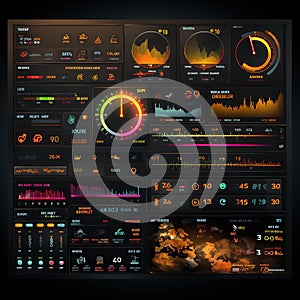 Advanced digital dashboard with real-time data analysis and monitoring tools