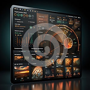 Advanced digital dashboard with real-time data analysis and monitoring tools