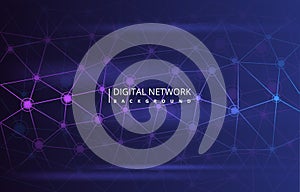 Advanced Digital Network Connection Internet Computer Technology Background