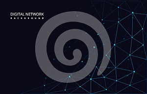 Advanced Digital Network Connection Internet Computer Technology Background