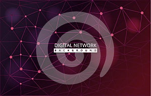 Advanced Digital Network Connection Internet Computer Technology Background