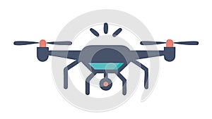 Advanced Drone Technology with Camera Vector Icon, vector design Generative AI