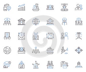 Advanced expertise line icons collection. Mastery, Proficiency, Expertness, Adeptness, Skillfulness, Finesse, Polished photo