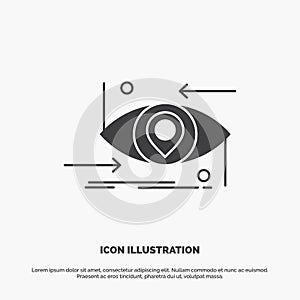 Advanced, future, gen, science, technology, eye Icon. glyph vector gray symbol for UI and UX, website or mobile application