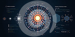 Advanced Futuristic UI Dashboard with Interactive Elements