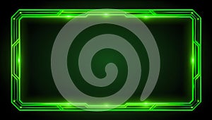 Dynamic digital border for high-tech content display and virtual reality interface.