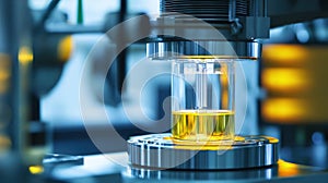 Advanced laboratory equipment analyzing liquid samples