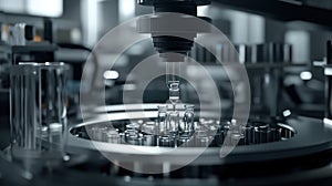 Advanced laboratory equipment analyzing samples precisely