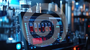 Advanced laboratory technology analyzing chemical samples