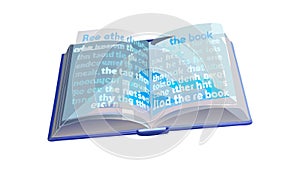 Advanced Learning Open Book Digital Knowledge Vector Art, vector design Generative AI