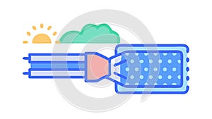 Advanced Light Beam, High-Tech Illumination, vector design Generative AI