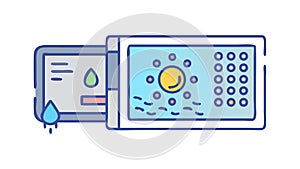 Advanced Liquid Cooling System Icon, vector design Generative AI