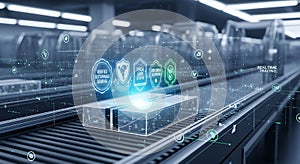 Advanced manufacturing automation with digital twins and real time data visualization on a production line