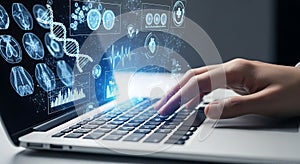 Advanced medical data analysis and visualization on a laptop screen