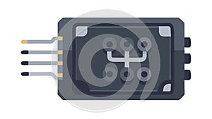 Advanced Microchip, Electronic Component, Computer Processor, vector design Generative AI