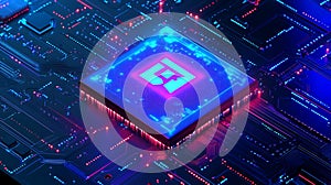 Advanced microchip processor technology circuit board computer technology digital technology system design