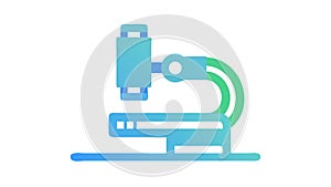 Advanced Microscope Flat Vector Icon for Science and Research, vector design Generative AI