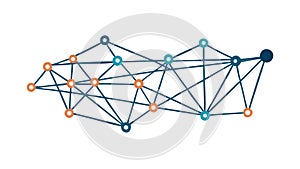 Advanced Network Diagram, Complex Data Visualization and Digital Connectivity. vector design Generative AI
