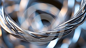 Advanced Nitinol Shape Memory Alloy Wires Close-Up in Focus