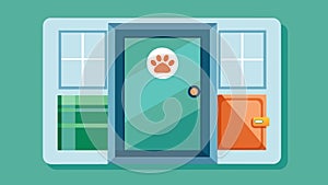 This advanced pet door offers customizable access settings giving you the ability to restrict entry during certain hours photo