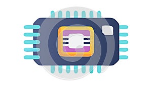 Advanced Processor Chip, High-Performance Computing, vector design Generative AI