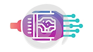 Advanced Processor Data Flow, vector design Generative AI