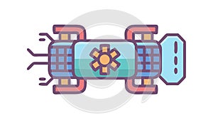 Advanced Propulsion System, Futuristic Engine Design, vector design Generative AI