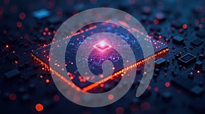 Advanced quantum computing system processing complex algorithms