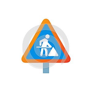 Advanced Roadwork Sign Icon Design