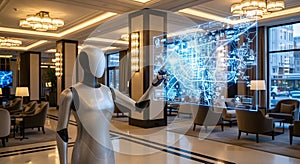 Advanced robot presenting data visualization