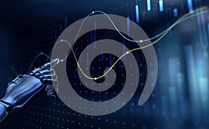 Advanced Robotic Analytics, Business and innovation technology concept. 3d render