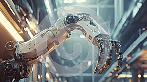 Advanced robotic arm demonstrating precise technology