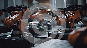 Advanced Robotic Arm Operating on a Manufacturing Assembly Line