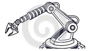 Advanced Robotic Arm, Precision Automation Innovation vector design Generative AI