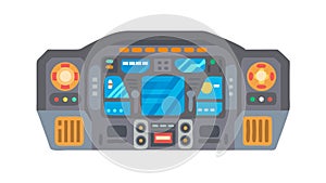 Advanced Sci-Fi Dashboard, Futuristic Command Center Interface vector design Generative AI