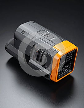 Advanced Sci-Fi Handheld Data Scanner on Dark Background