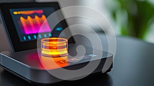 Advanced scientific equipment analyzing liquid samples