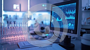 Advanced scientific research in modern laboratory