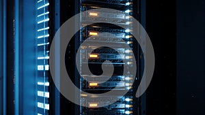 Advanced Server Rack with Illuminated Components