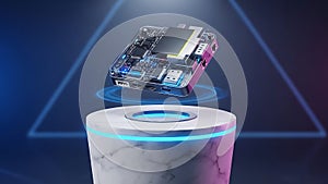 Advanced Smartphone Technology with Circuit Board and Wireless Charging